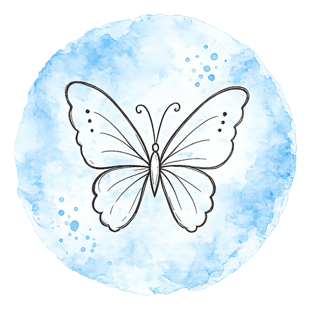 Watercolor illustration of a butterfly